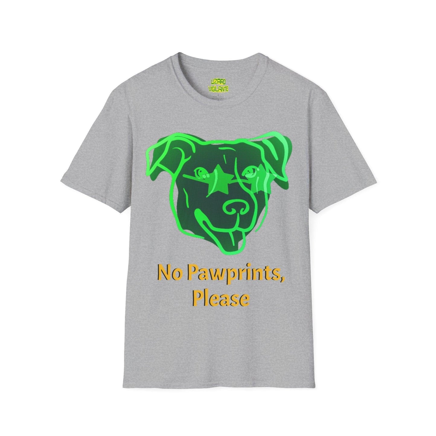 No Pawprints, Please Unisex Softstyle T-Shirt - Lizard Vigilante