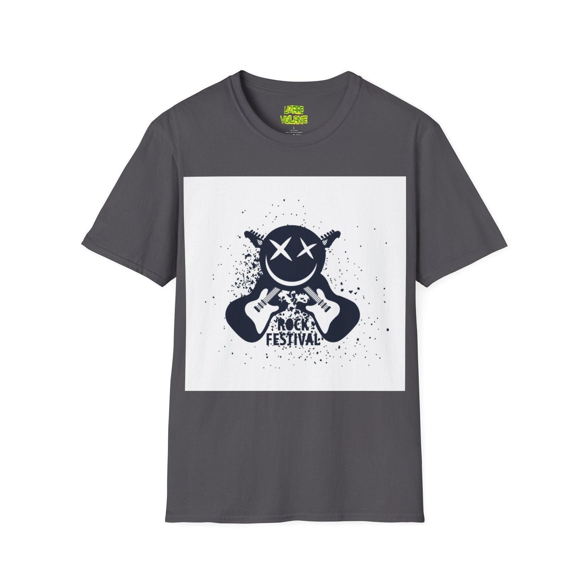 Smiley Rock Festival Unisex Softstyle T-Shirt - Lizard Vigilante