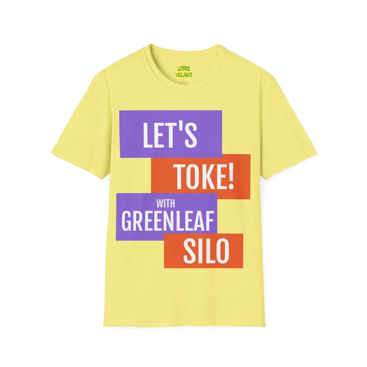 LET'S TOKE! With GreenLeaf Silo Unisex Softstyle T-Shirt / Weed Band Tee - Lizard Vigilante