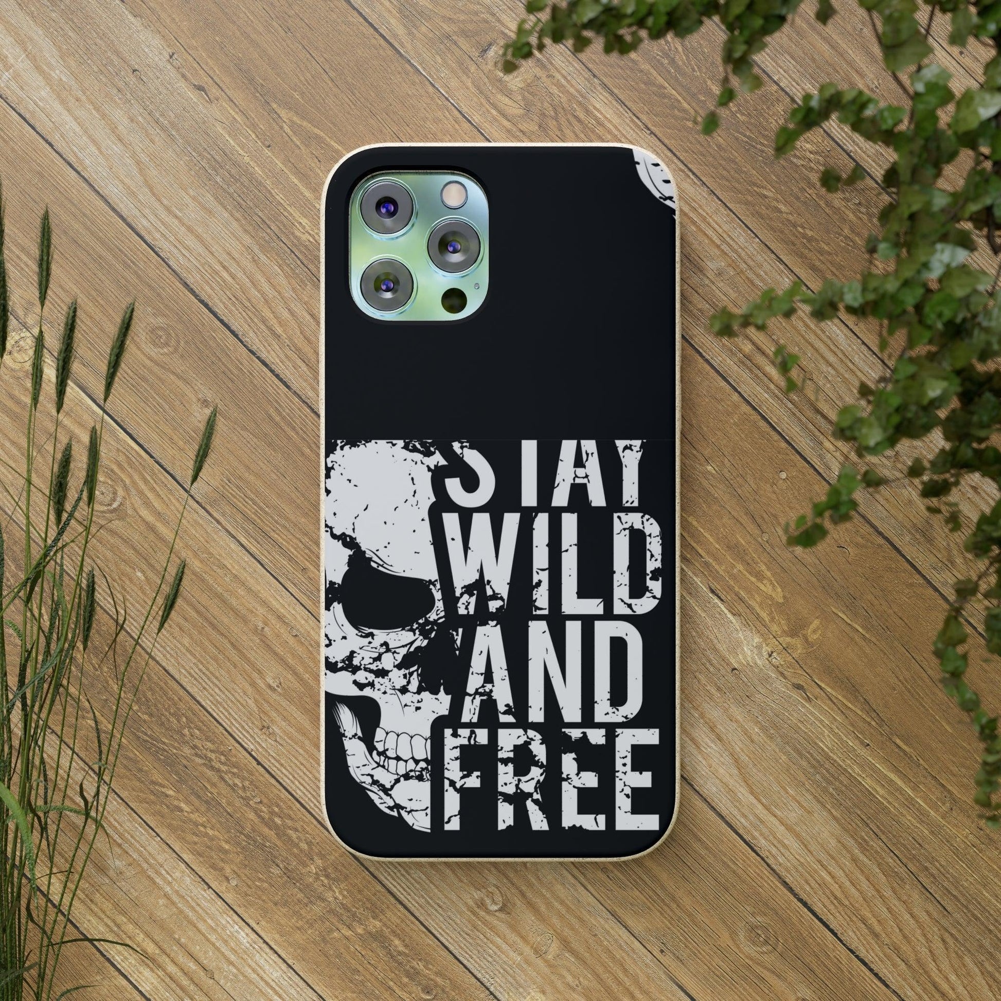 Stay Wild And Free Skull Biodegradable Cases - Lizard Vigilante