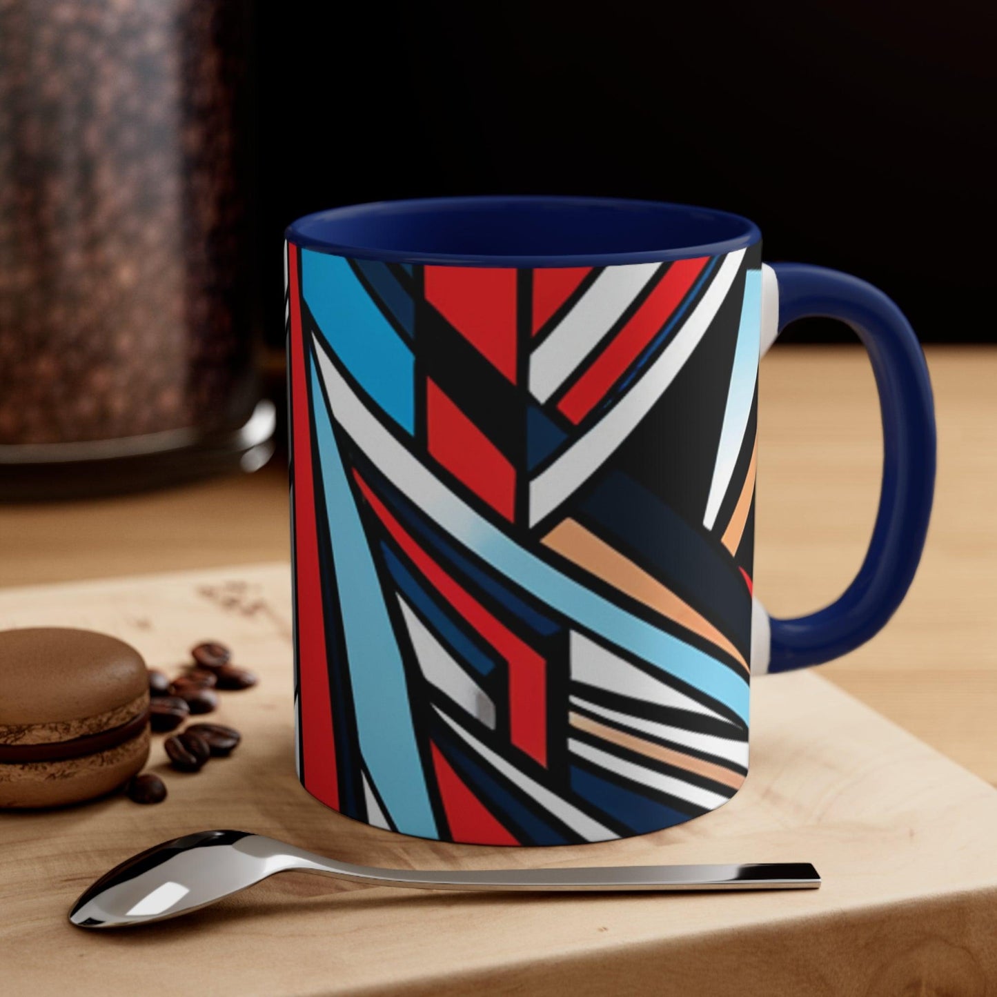 Geometricked Accent Coffee Mug, 11oz - Lizard Vigilante