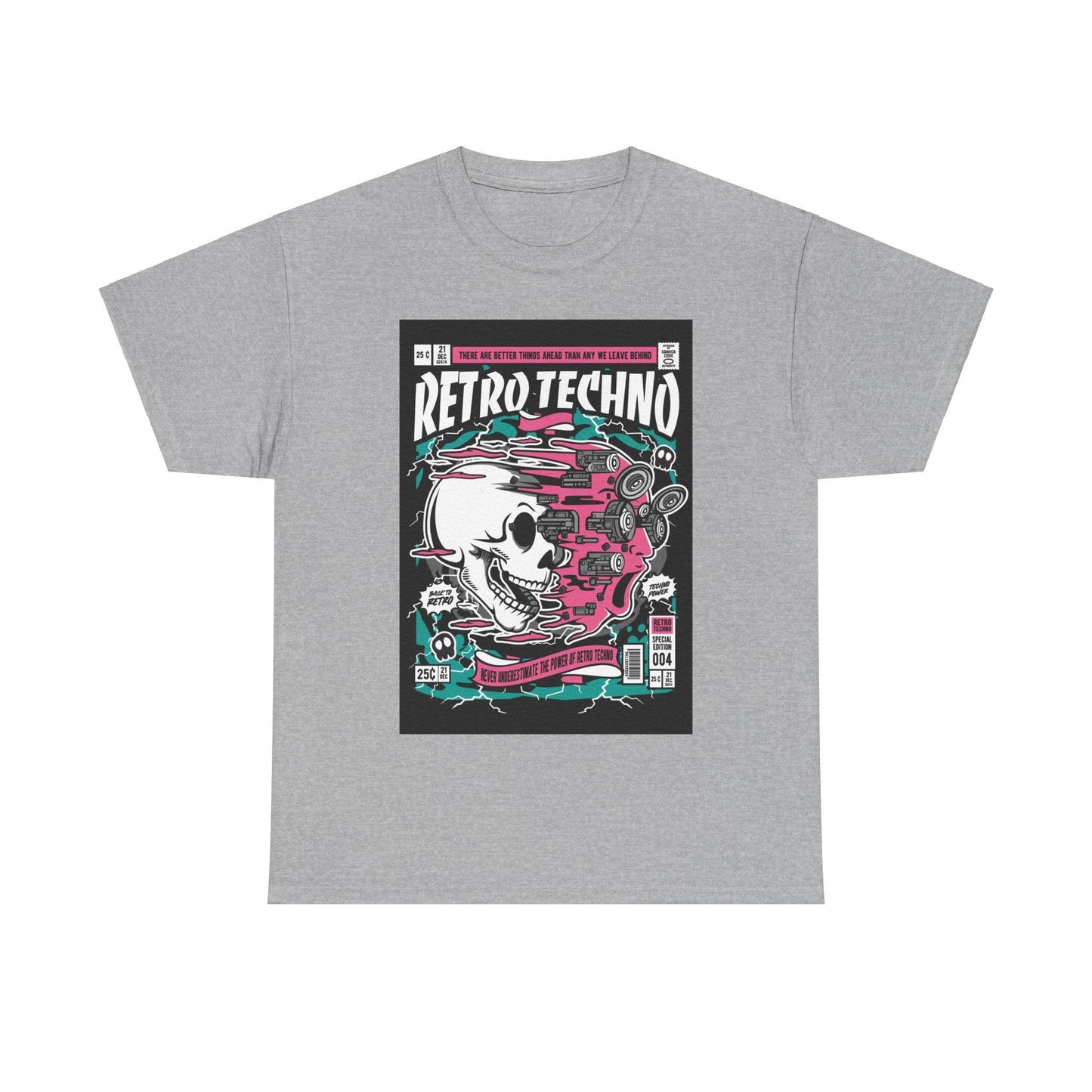 Retro Techno Unisex Heavy Cotton Tee - Lizard Vigilante