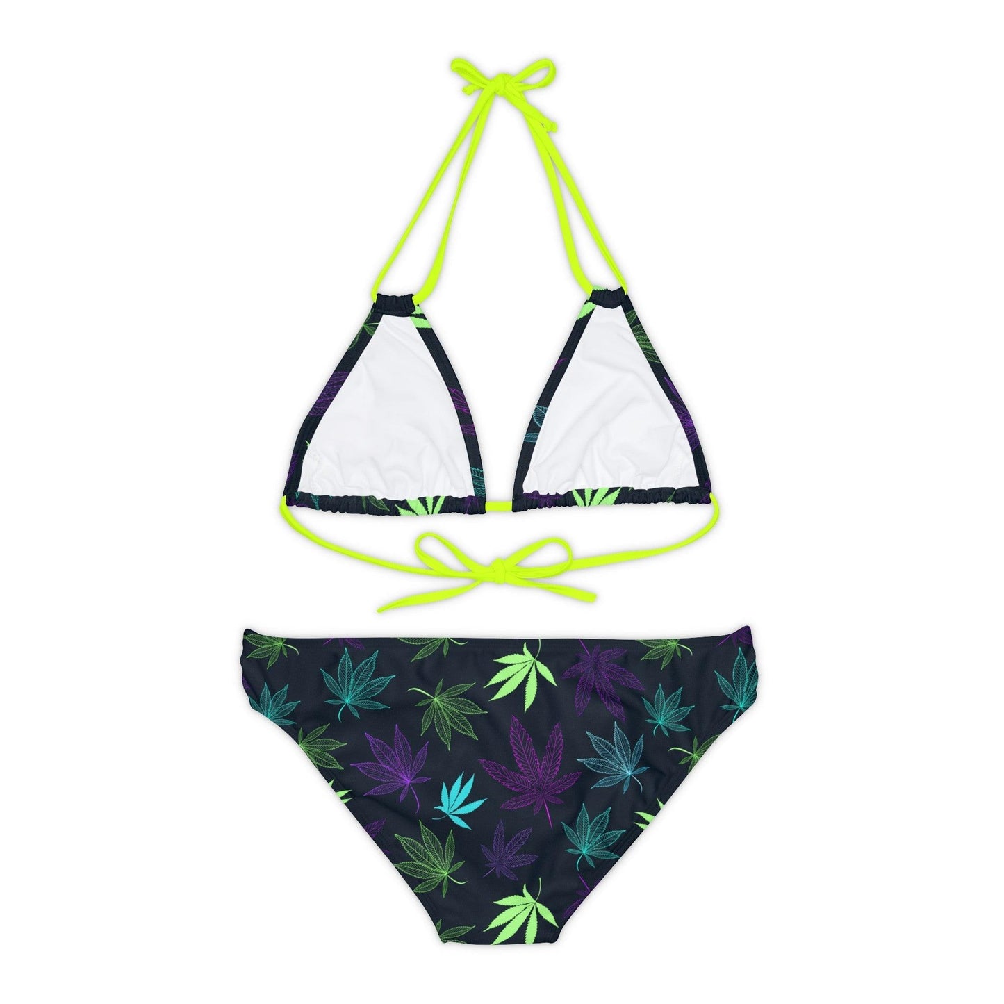 Happy Strappy Pot Leaf Bikini Set | We'd Buy - Premium All Over Prints from Printify - Just $62.99! Shop now at Lizard Vigilante