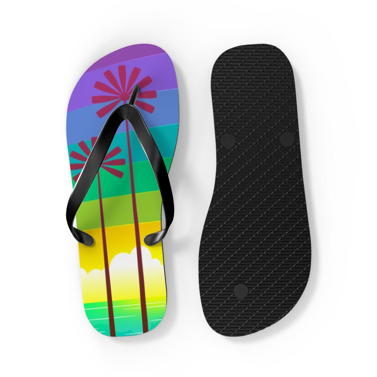 Palm Treed Flip Flops - Lizard Vigilante