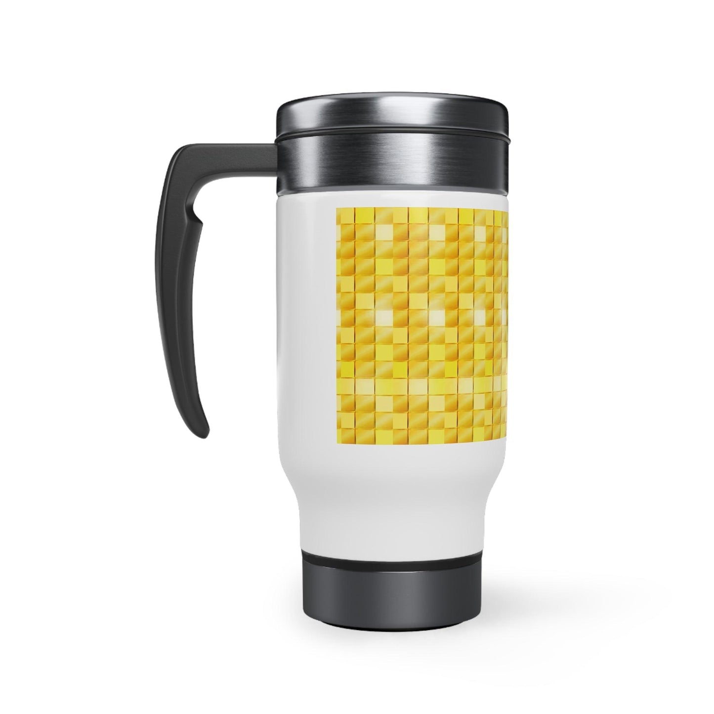 GoldStakt Stainless Steel Travel Mug with Handle, 14oz - Lizard Vigilante