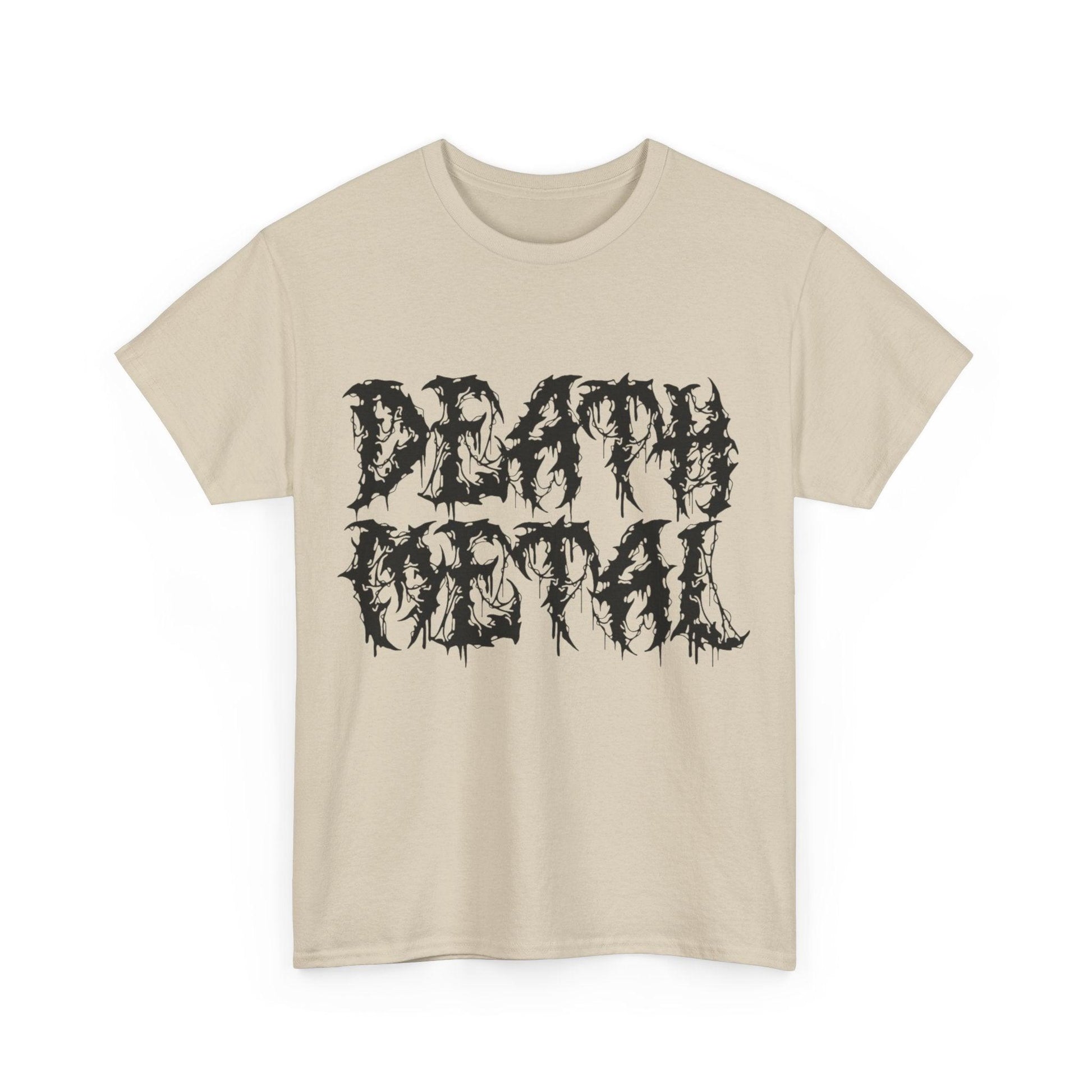 DEATH METAL Scary Lettering Unisex Heavy Cotton Tee - Lizard Vigilante