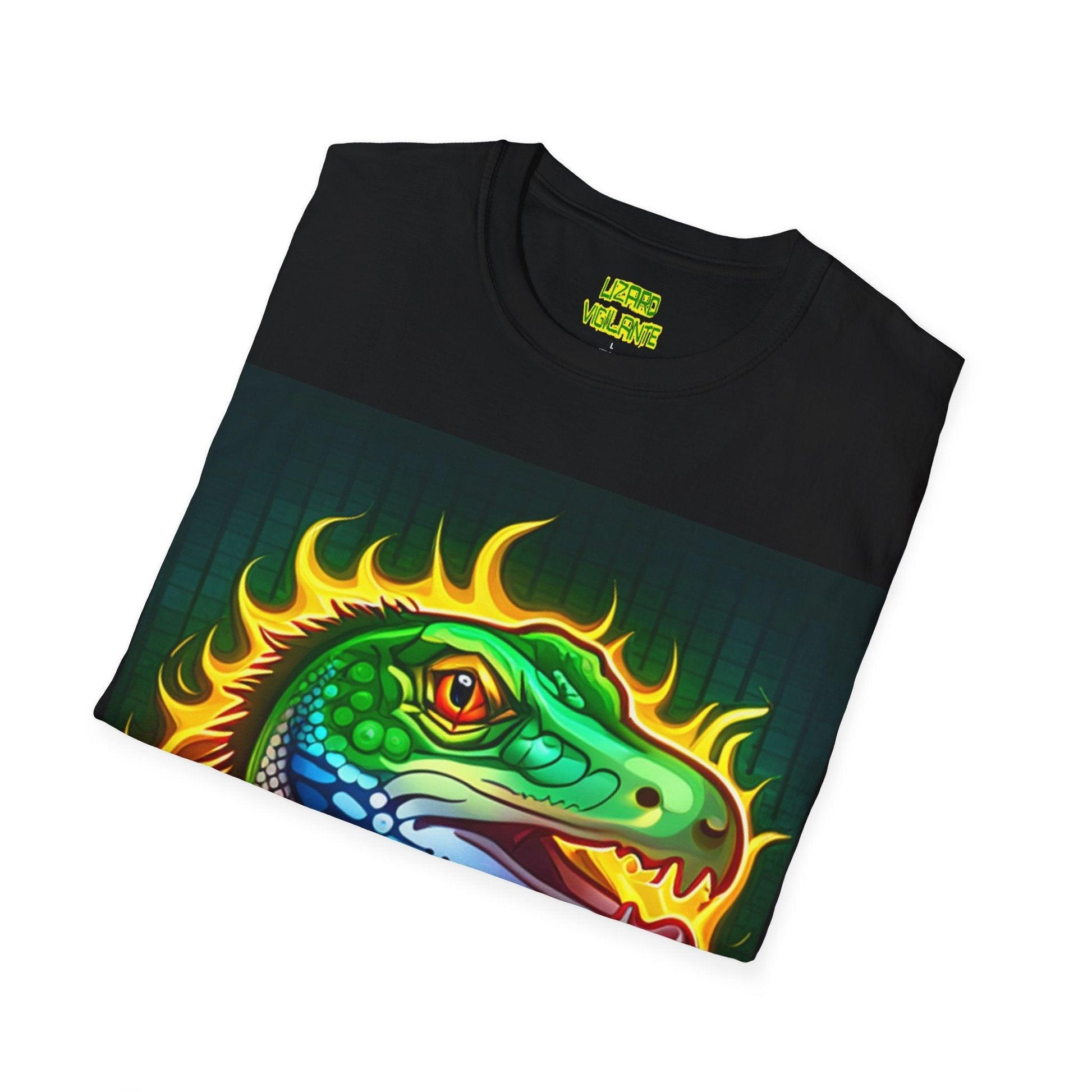 Fire Lizard Unisex Softstyle T-Shirt - Lizard Vigilante