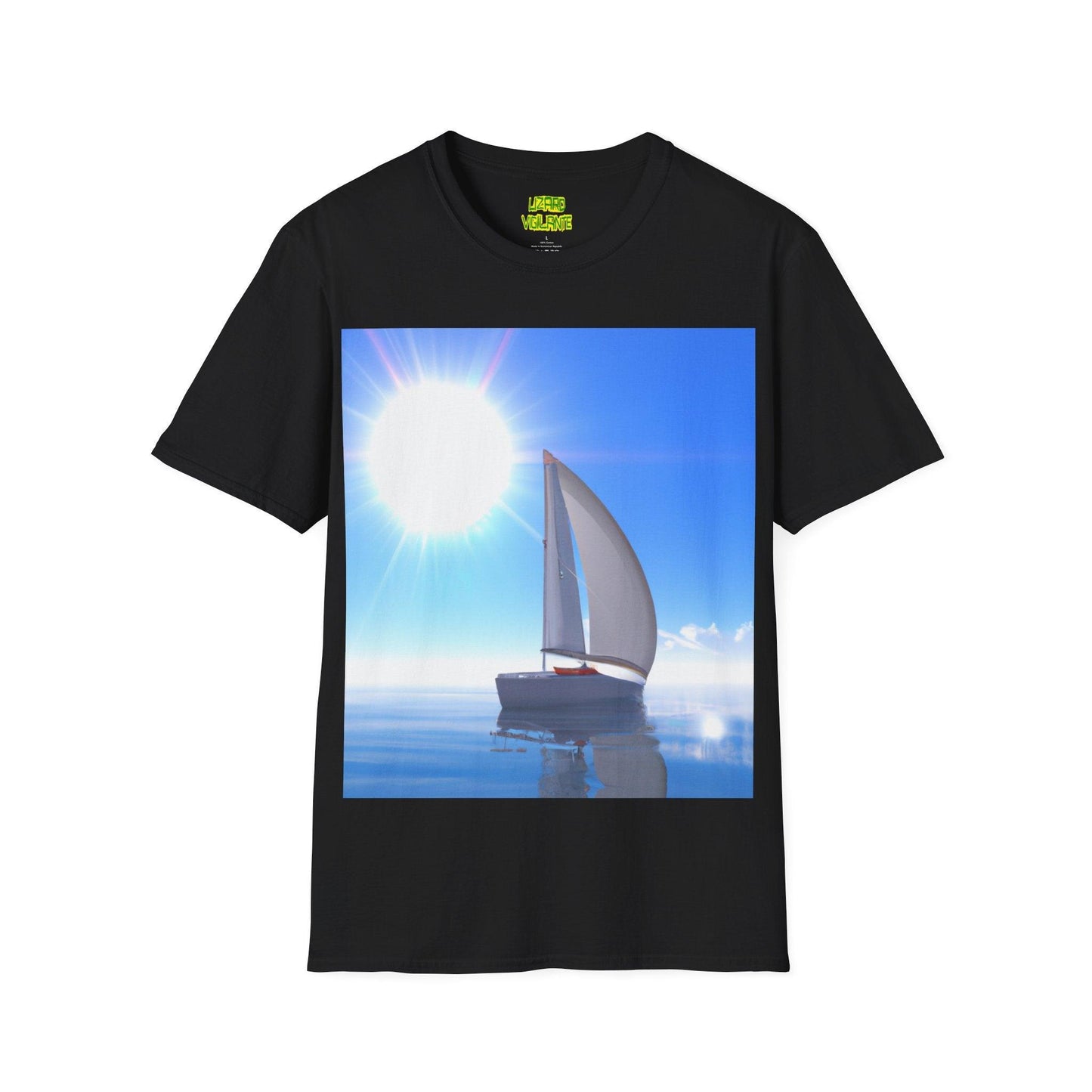 Sailing Boat Horiz Unisex Softstyle T-Shirt - Lizard Vigilante