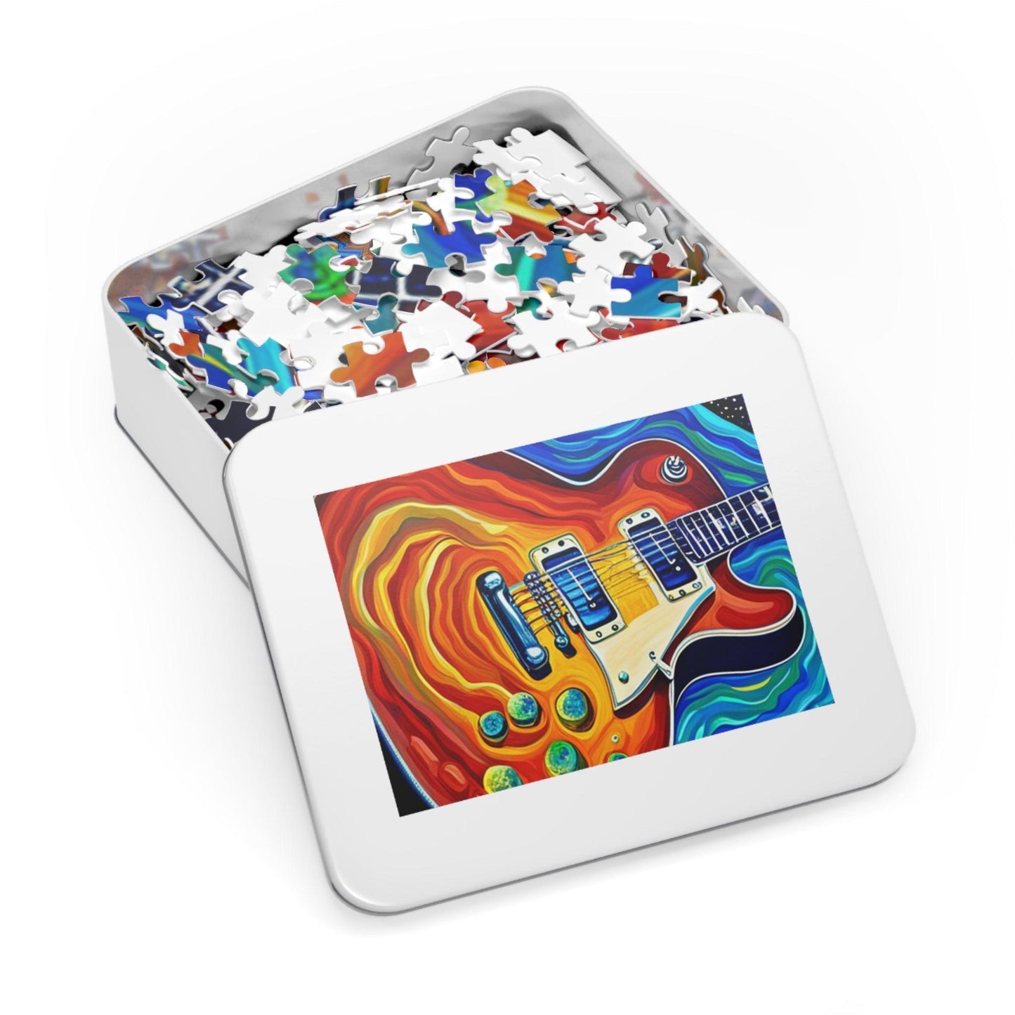 Psychedelic Electric Guitar Jigsaw Puzzle (30, 110, 252, 500,1000-Piece) - Lizard Vigilante