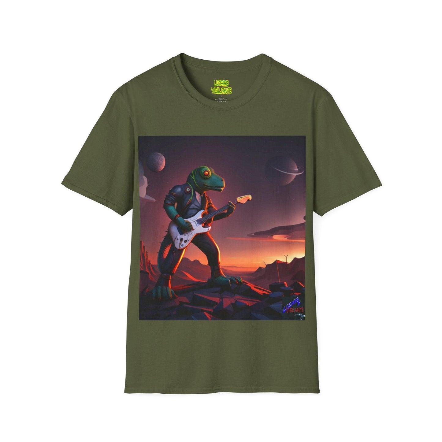 Lizard Vigilante Post-Apocalypse Unisex Softstyle T-Shirt - Lizard Vigilante