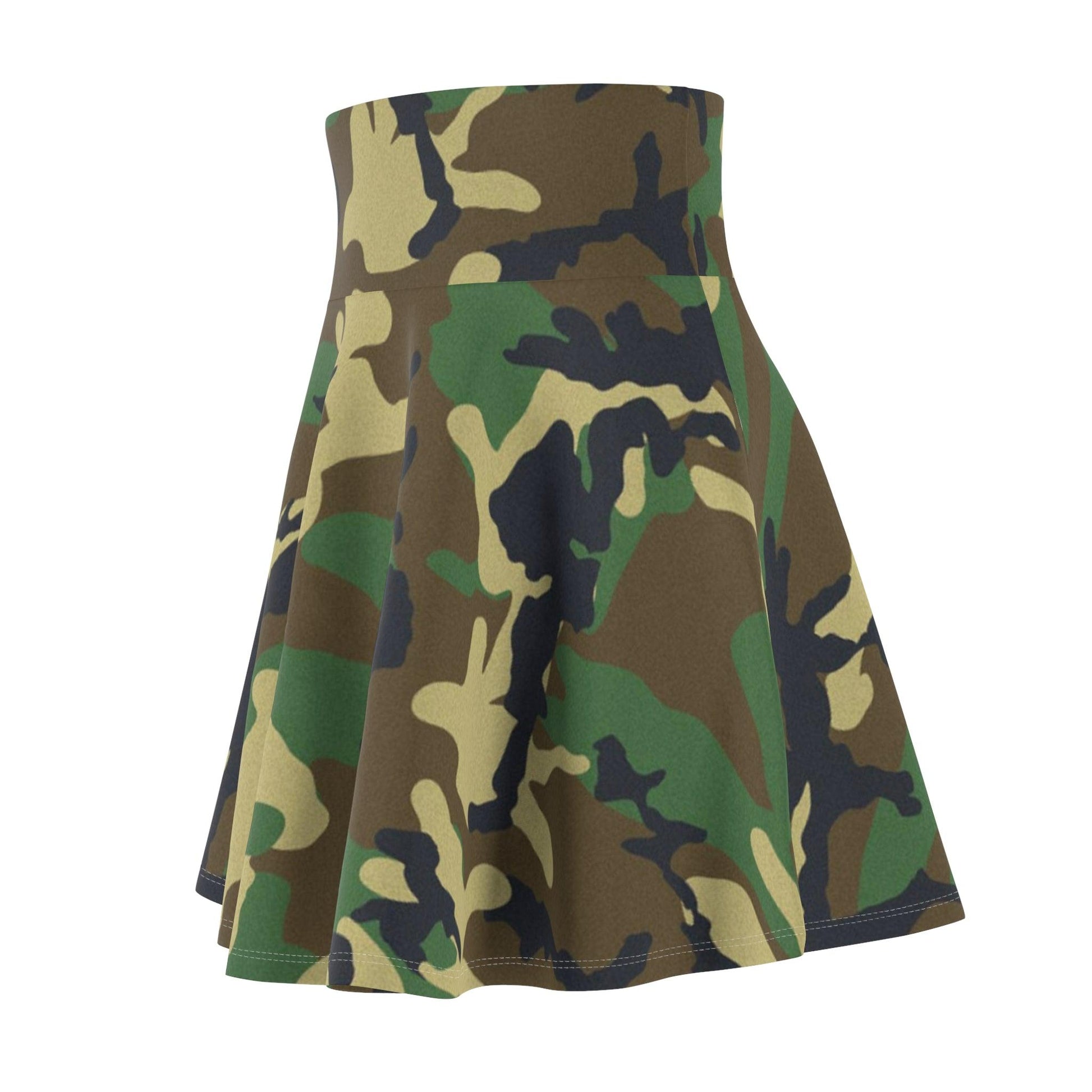 Women's Green Camouflage Skater Skirt - Premium All Over Prints from Printify - Just $44.99! Shop now at Lizard Vigilante