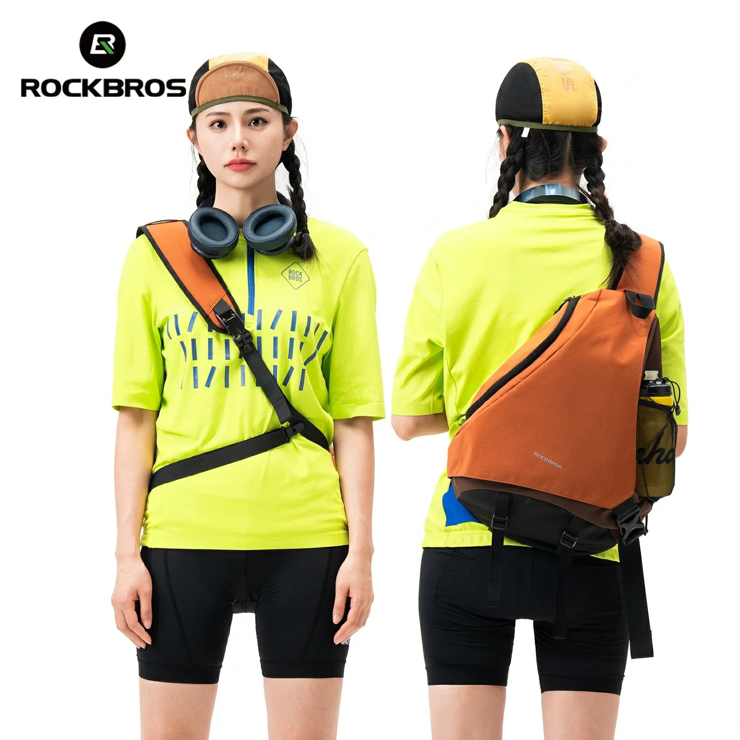 ROCKBROS 11.5L Sling Crossbody Backpack Shoulder Magnetic Buckle Travel Bag