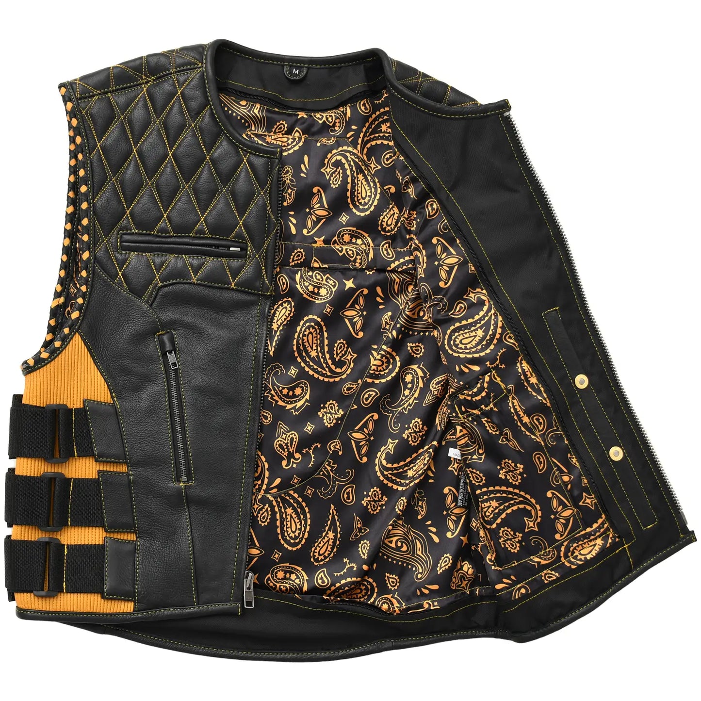 Tactical Emerald Men’s Motorcycle Leather Vest