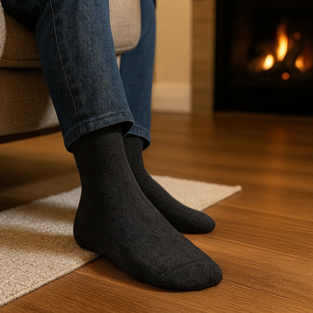 6-Pairs Men’s Heated Crew Socks