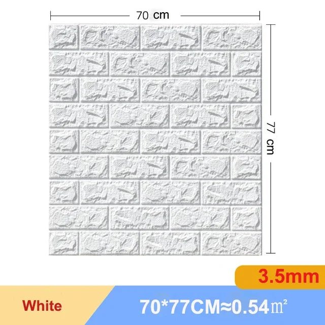 10Pcs 3D Wall Sticker Self Adhesive Panel Living Room Background Brick Waterproof Wallpapers Mural Bedroom DIY Decorative 70*77 - Premium  from Lizard Vigilante - Just $21.99! Shop now at Lizard Vigilante