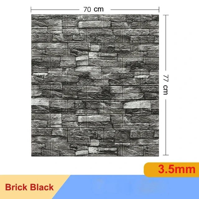 10Pcs 3D Wall Sticker Self Adhesive Panel Living Room Background Brick Waterproof Wallpapers Mural Bedroom DIY Decorative 70*77 - Premium  from Lizard Vigilante - Just $21.99! Shop now at Lizard Vigilante