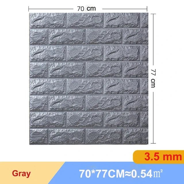 10Pcs 3D Wall Sticker Self Adhesive Panel Living Room Background Brick Waterproof Wallpapers Mural Bedroom DIY Decorative 70*77 - Premium  from Lizard Vigilante - Just $21.99! Shop now at Lizard Vigilante