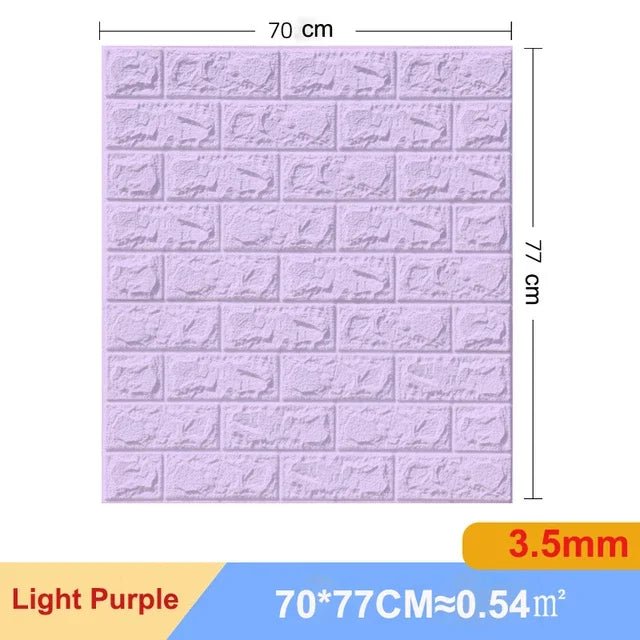 10Pcs 3D Wall Sticker Self Adhesive Panel Living Room Background Brick Waterproof Wallpapers Mural Bedroom DIY Decorative 70*77 - Premium  from Lizard Vigilante - Just $21.99! Shop now at Lizard Vigilante