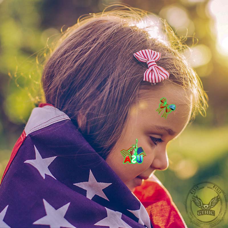 10Pcs Luminous Independence Day Tattoos Sticker