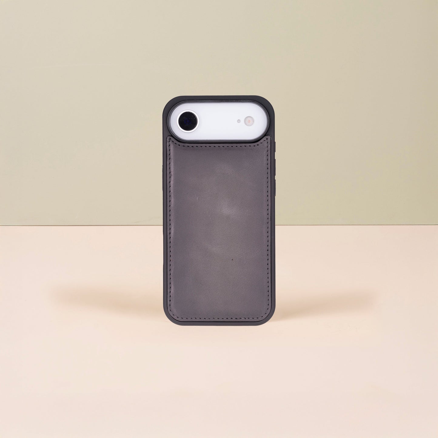 Premium Leather iPhone Air Wallet Case – Gray - Austin