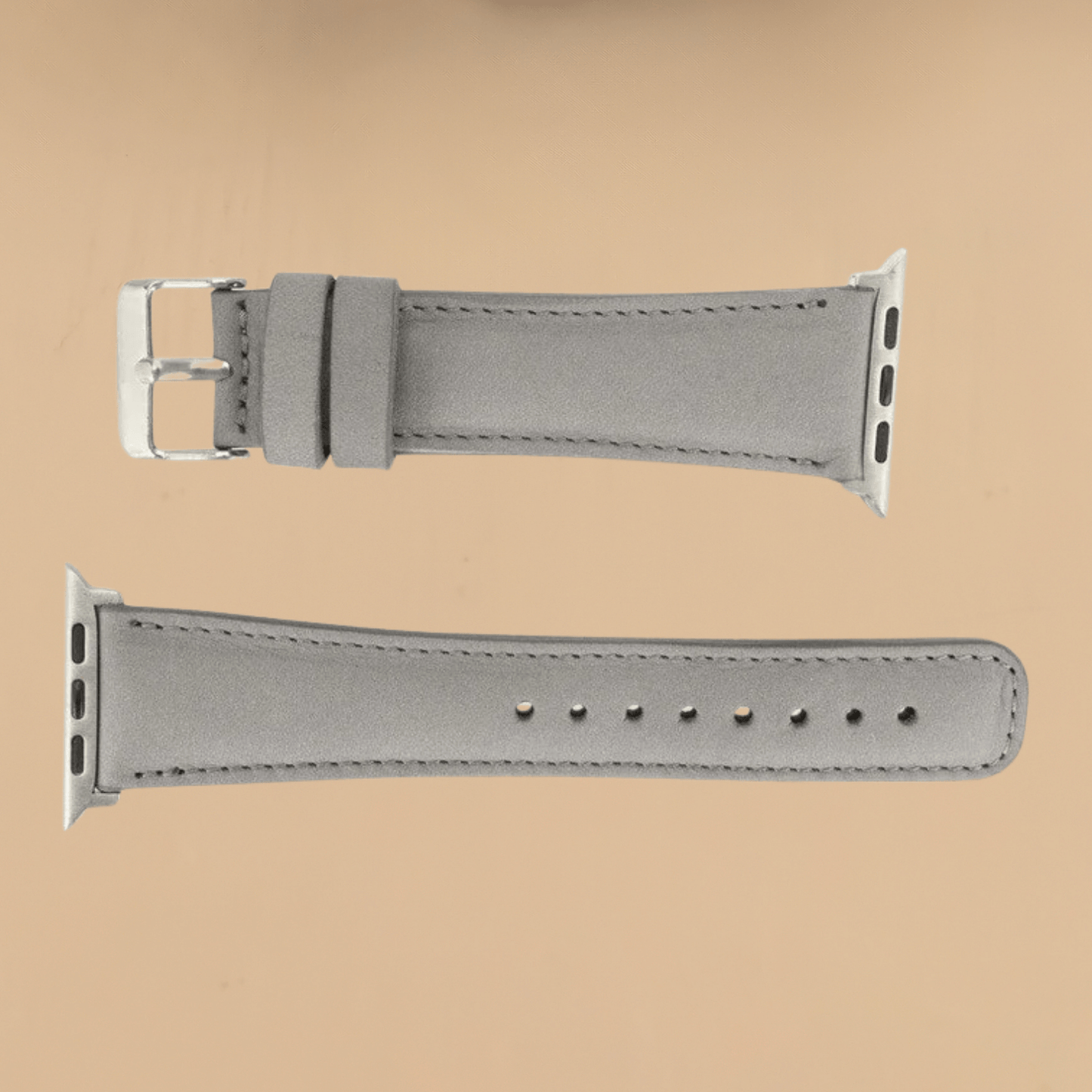 Apple Watch Grey Leather Strap - Boston