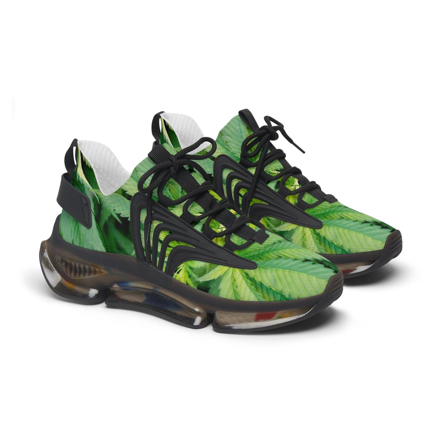 Women's Weed Leaves Mesh Sneakers - Premium Shoes from Printify - Just $67.69! Shop now at Lizard Vigilante