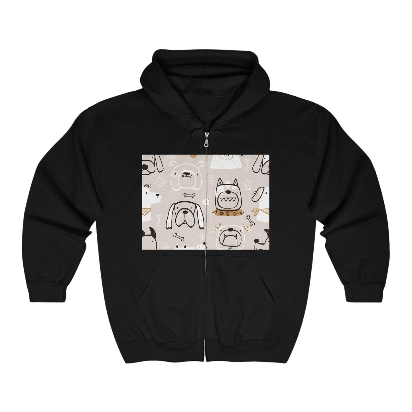 Illustrated Doggers 2 Unisex Heavy Blend™ Full Zip Hooded Sweatshirt - Lizard Vigilante