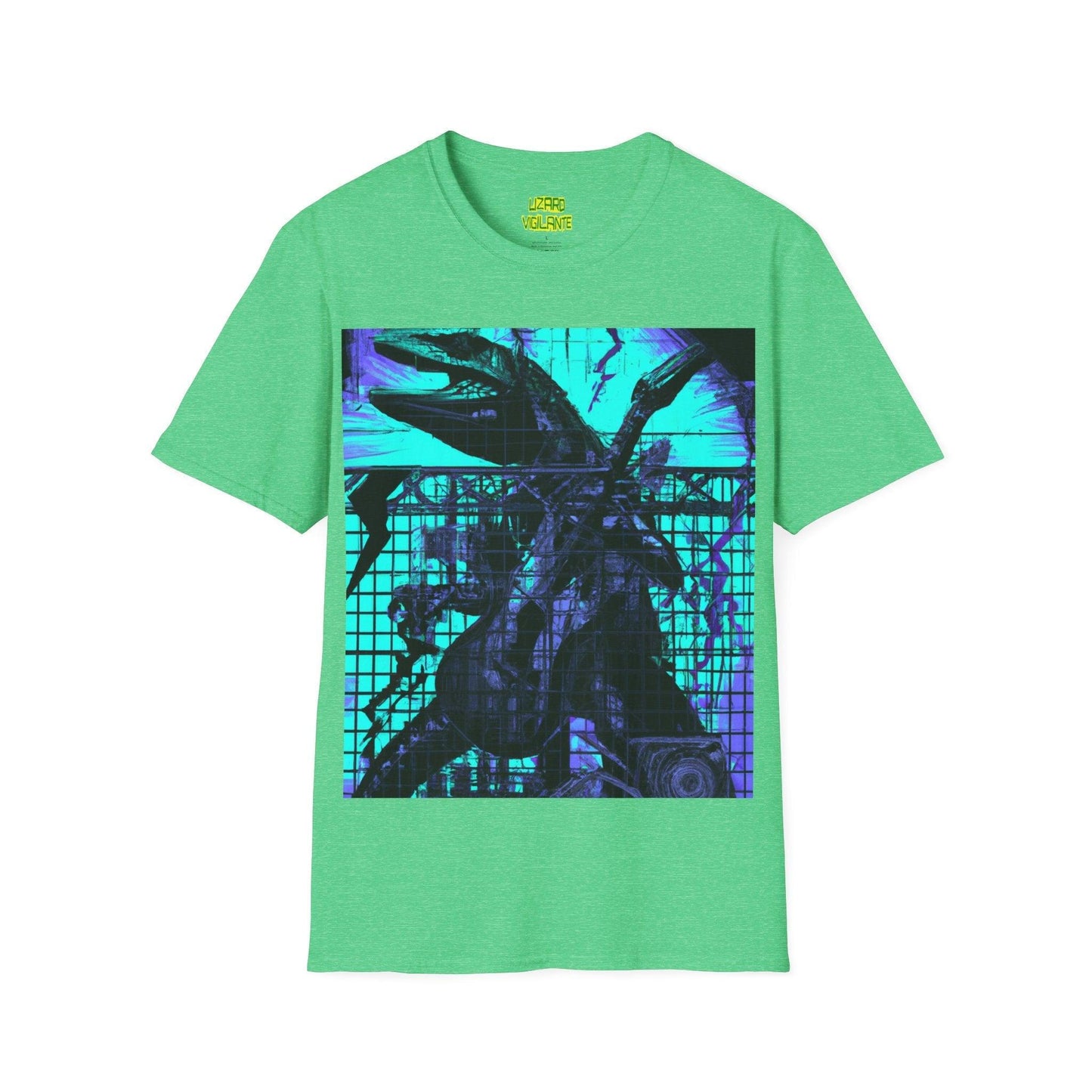 Lizard Lockup with Lizard Vigilante Unisex Softstyle T-Shirt - Lizard Vigilante