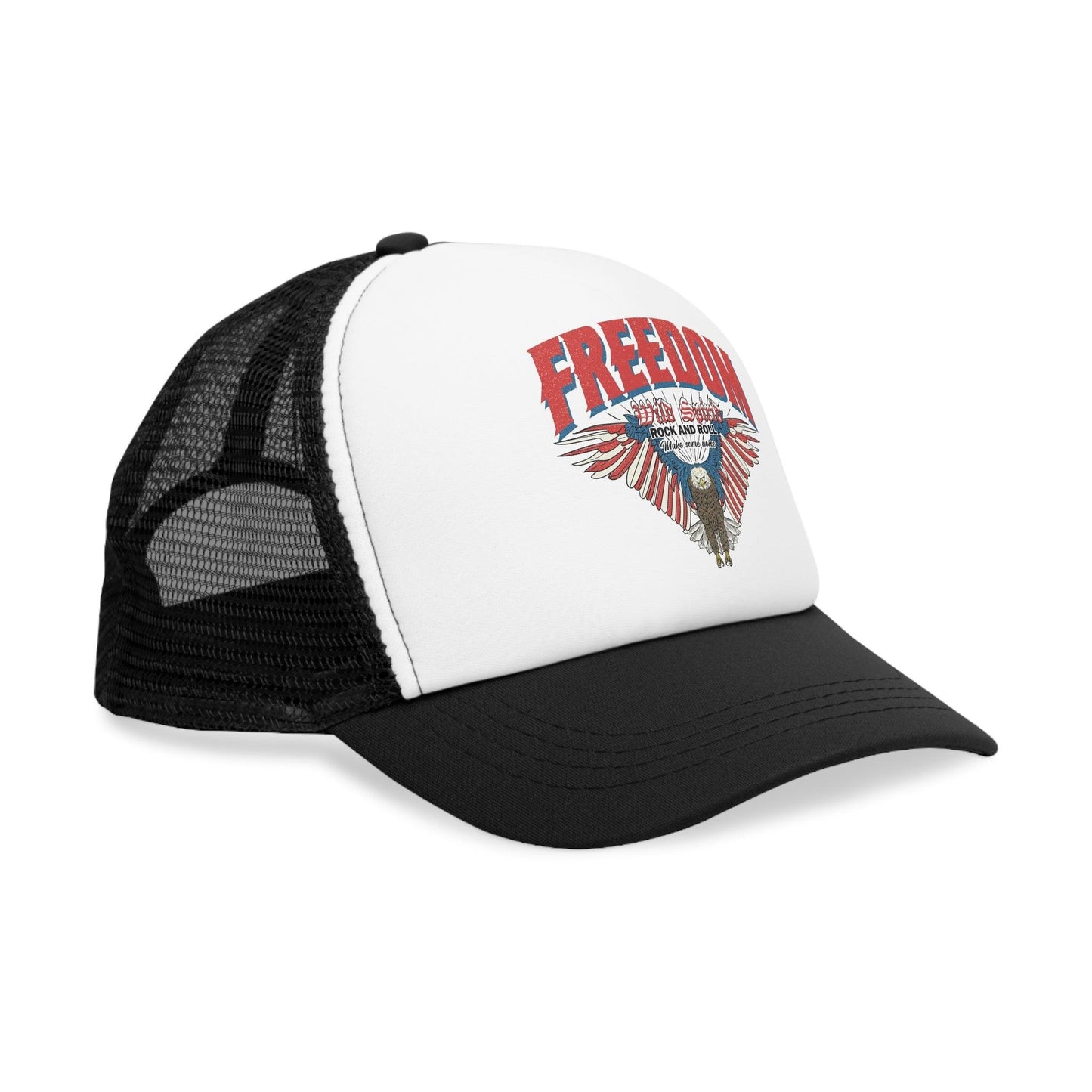 FREEDOM Eagle Rock N Roll Mesh Cap - Premium Hats from Printify - Just $25.99! Shop now at Lizard Vigilante