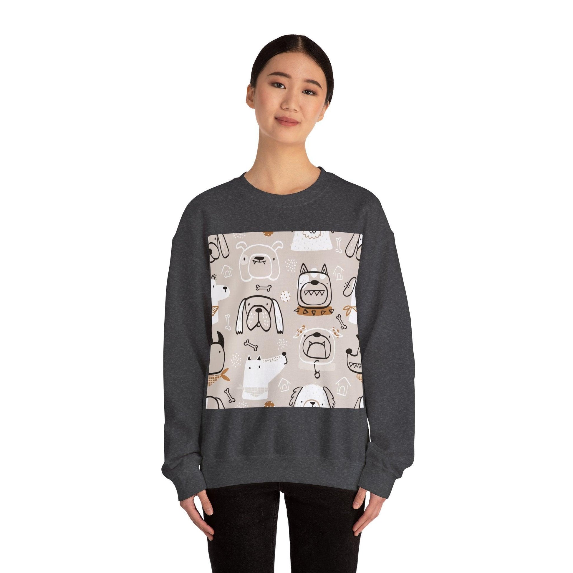 Illustrated Doggers 2 Unisex Heavy Blend™ Crewneck Sweatshirt - Lizard Vigilante