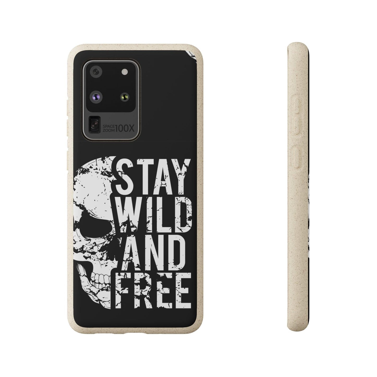 Stay Wild And Free Skull Biodegradable Cases - Lizard Vigilante