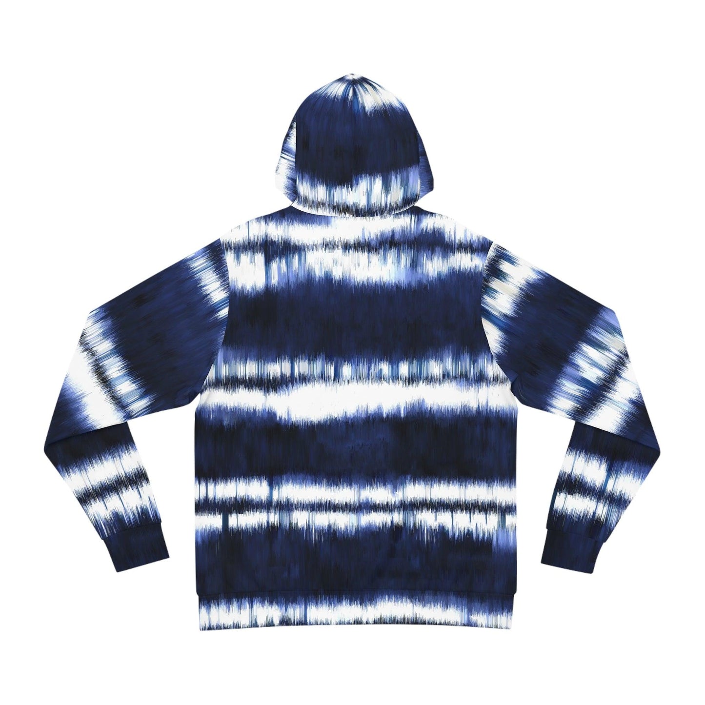 White Lines on Blue Fashion Hoodie (AOP) - Lizard Vigilante