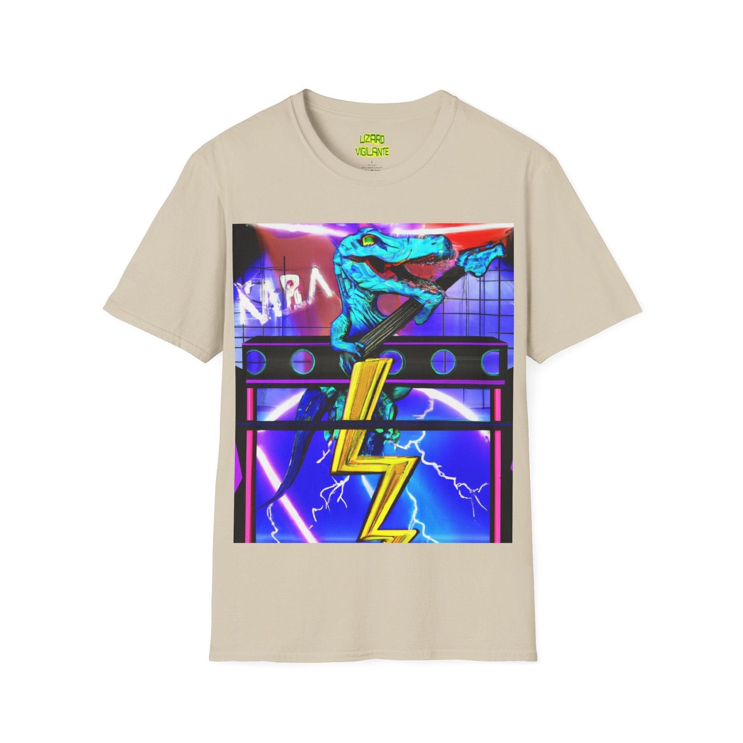 Lizard Vigilante Lightning Unisex Softstyle T-Shirt - Lizard Vigilante