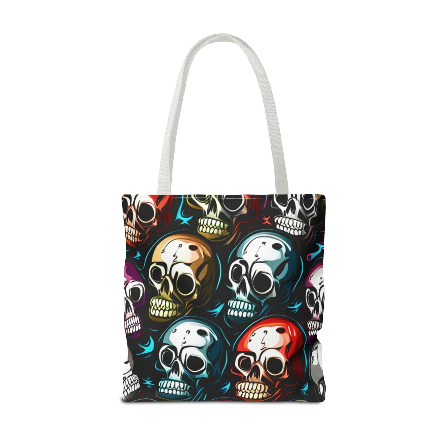 Death Metal Skulls Tote Bag (AOP) - Lizard Vigilante