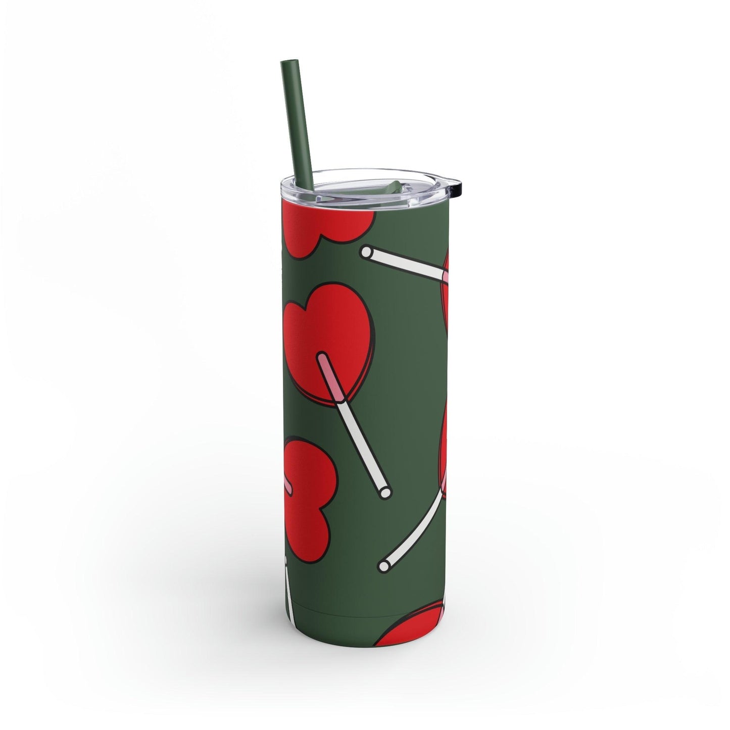 Heart LollipopMaars Maker Skinny Matte Tumbler, 20oz - Lizard Vigilante