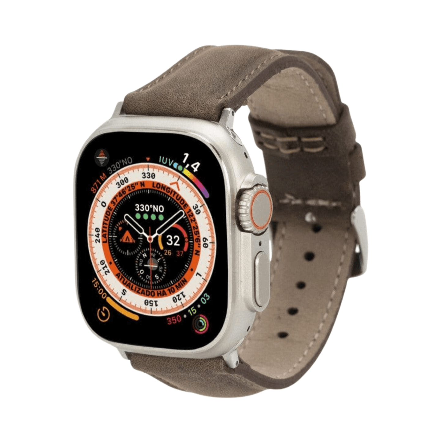 Apple Watch Brown Leather Strap - Boston