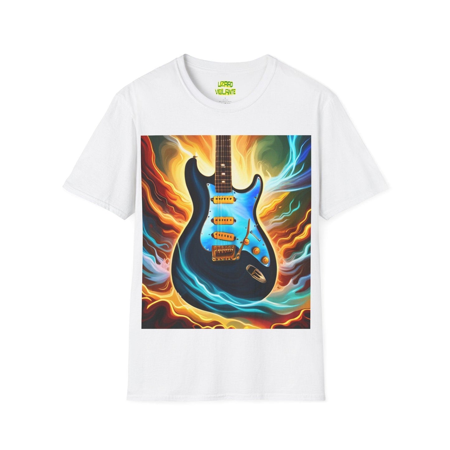 Electrical Guitar Unisex Softstyle T-Shirt - Lizard Vigilante