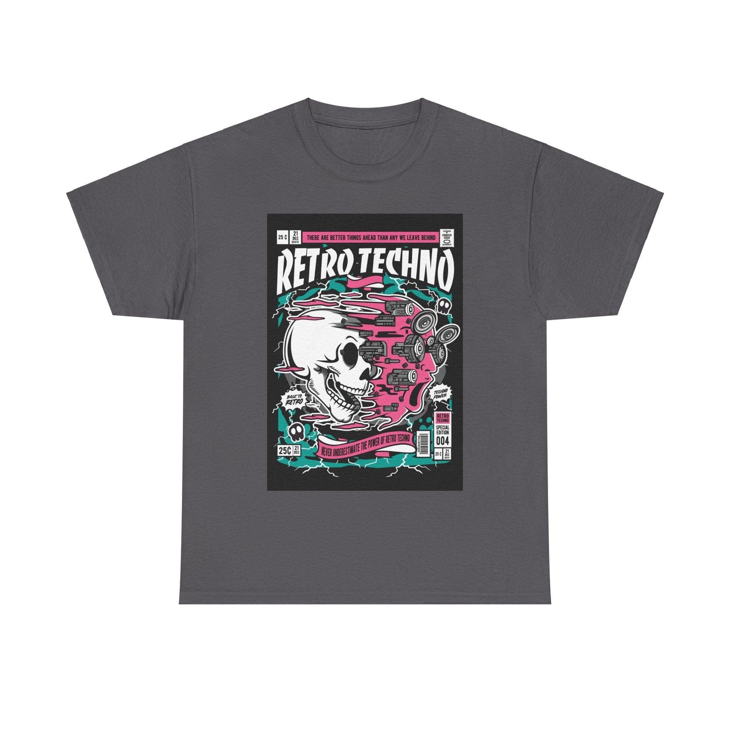 Retro Techno Unisex Heavy Cotton Tee - Lizard Vigilante