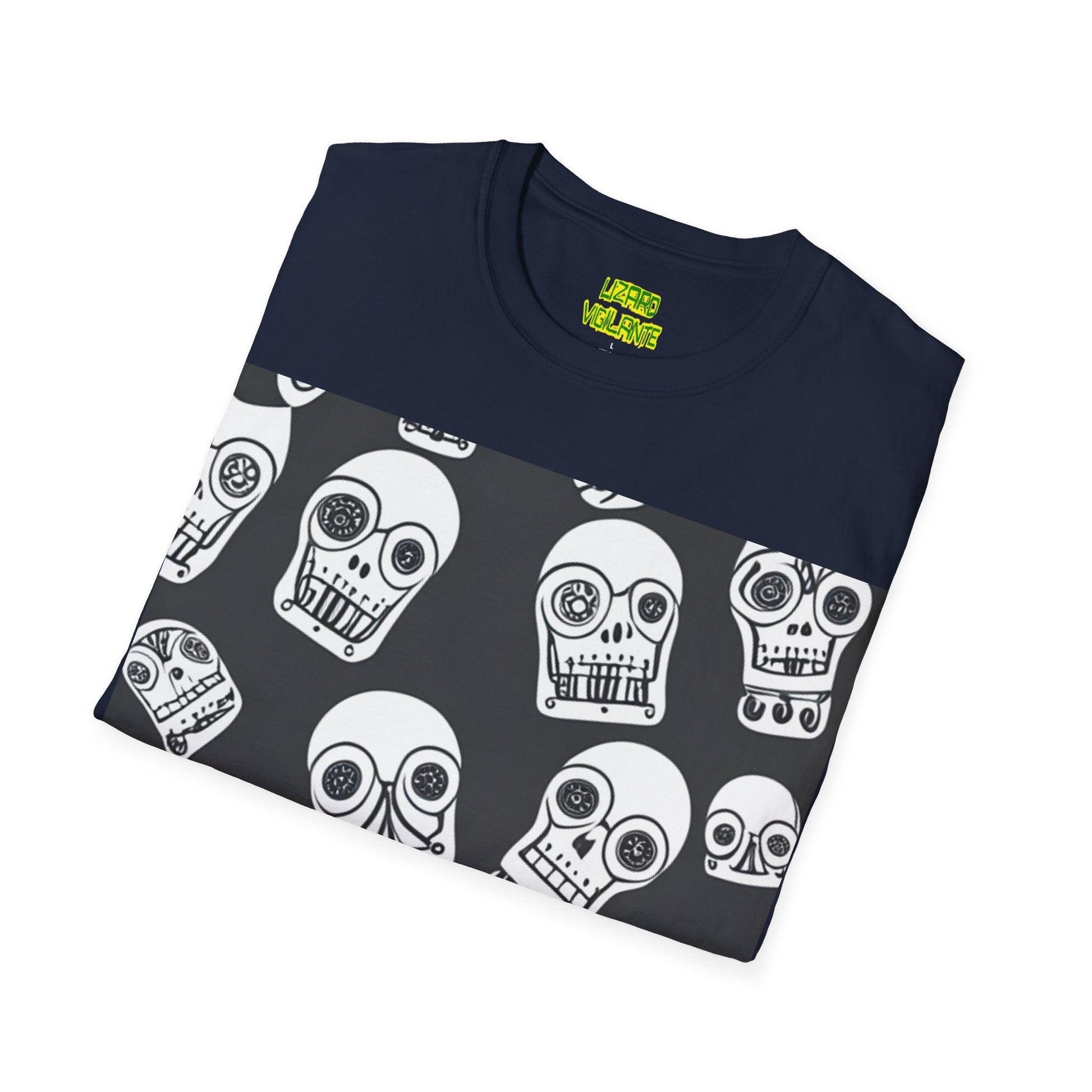 Bot Skulled Unisex Softstyle T-Shirt - Lizard Vigilante