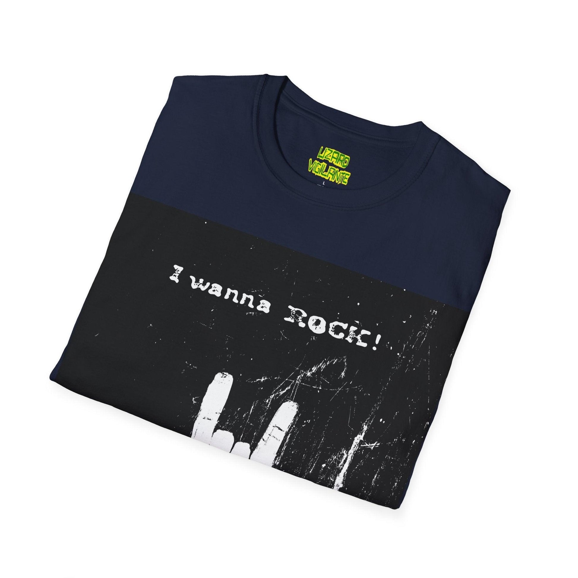 I Wanna Rock Unisex Softstyle T-Shirt - Lizard Vigilante