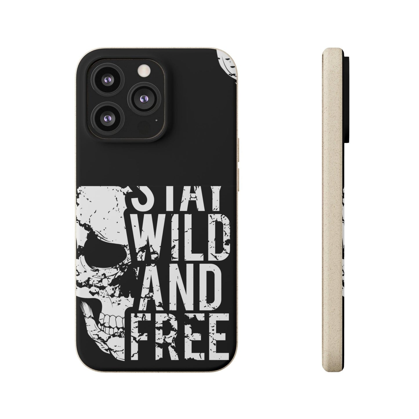 Stay Wild And Free Skull Biodegradable Cases - Lizard Vigilante