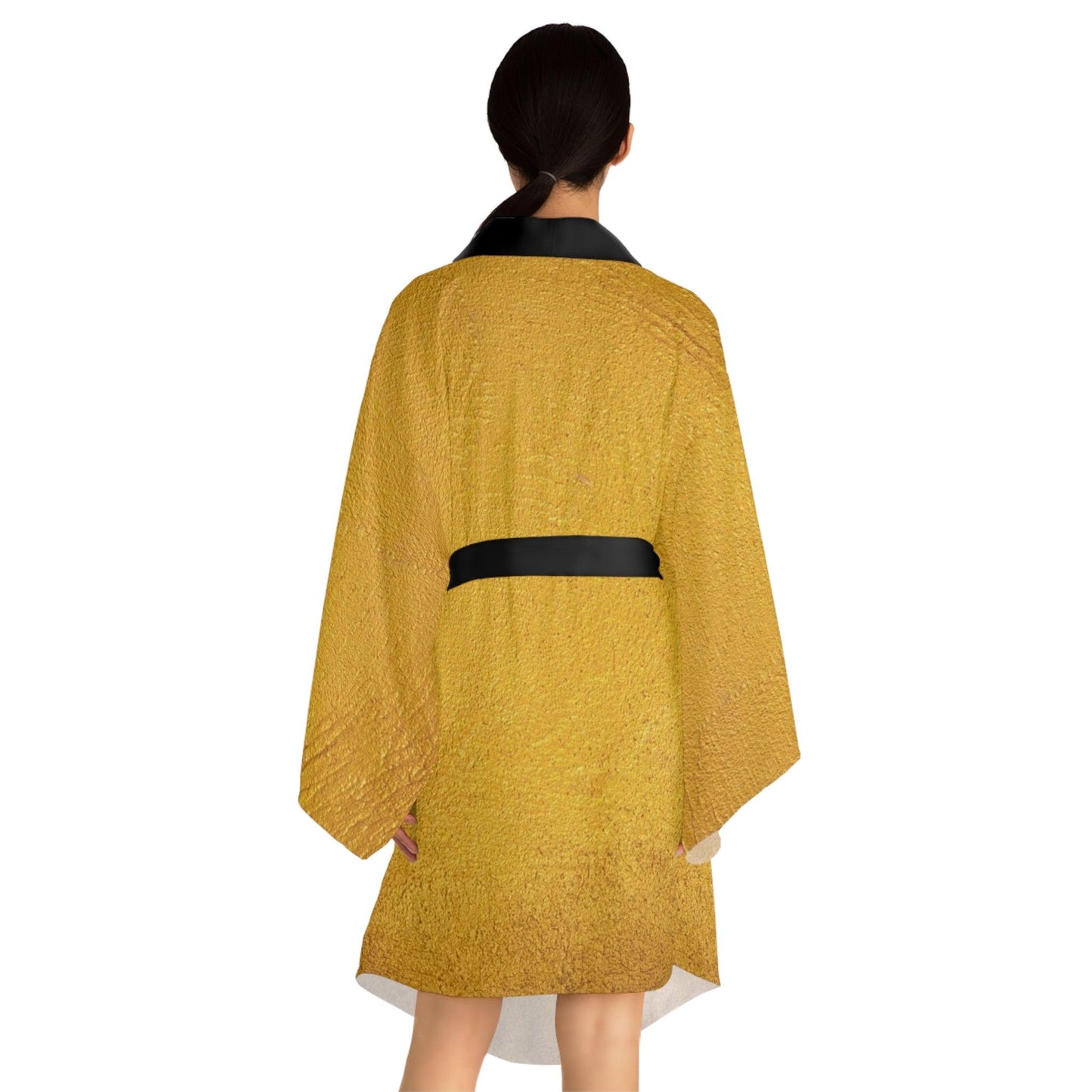 Faux Gold Cloth Long Sleeve Kimono Robe - Lizard Vigilante