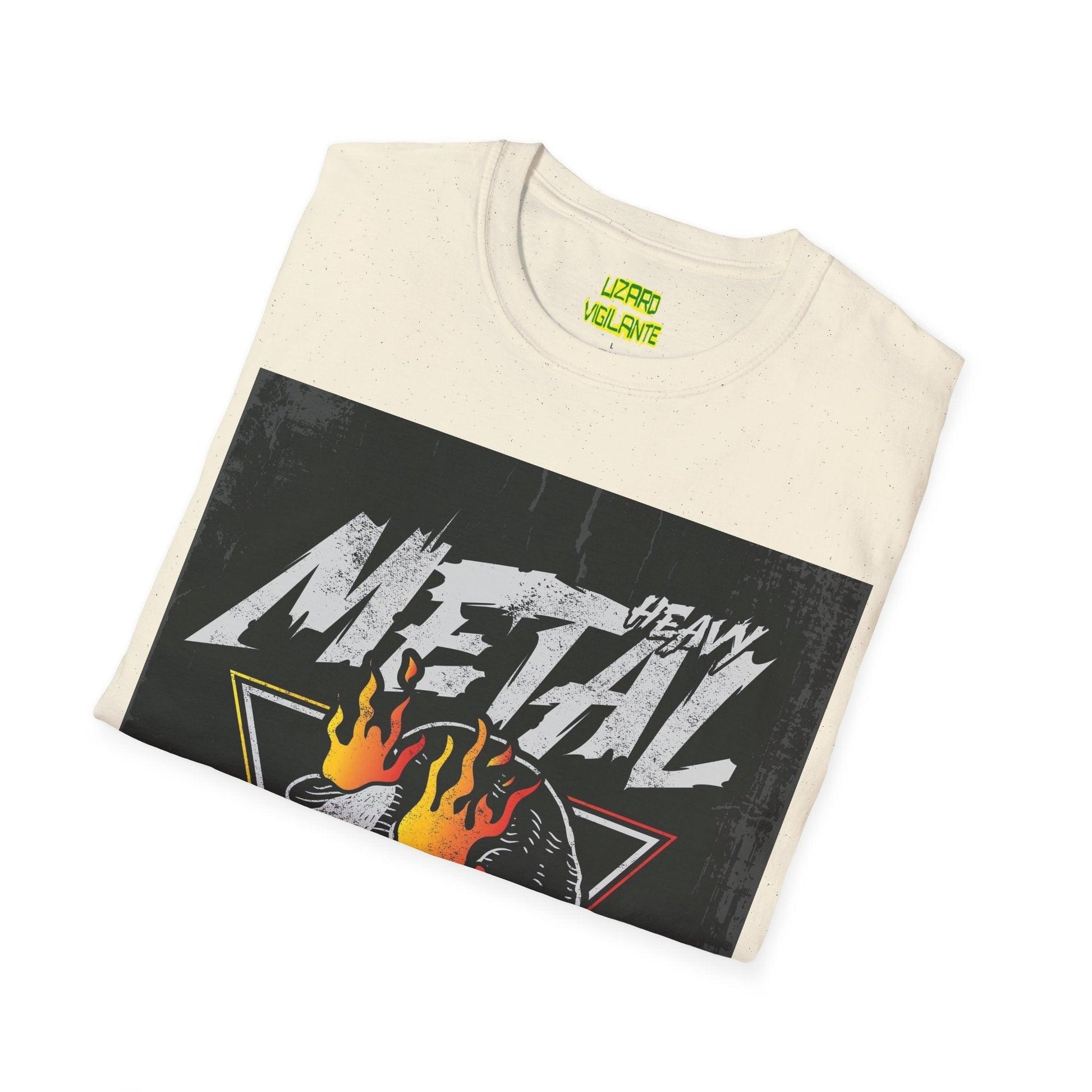 Heavy Metal Death Of Music Unisex Softstyle T-Shirt - Lizard Vigilante