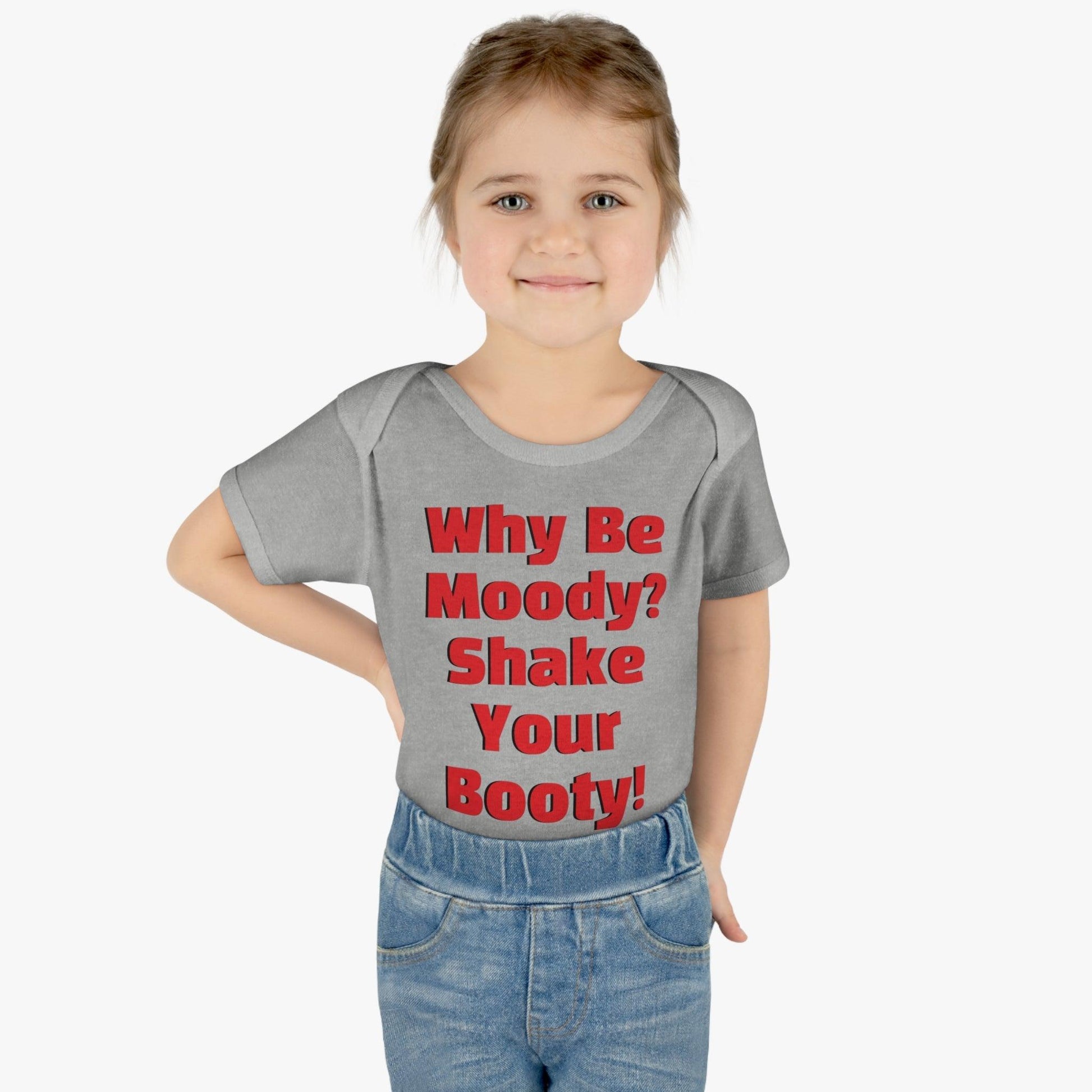 Why Be Moody? Shake Your Booty! Infant Baby Rib Bodysuit - Lizard Vigilante