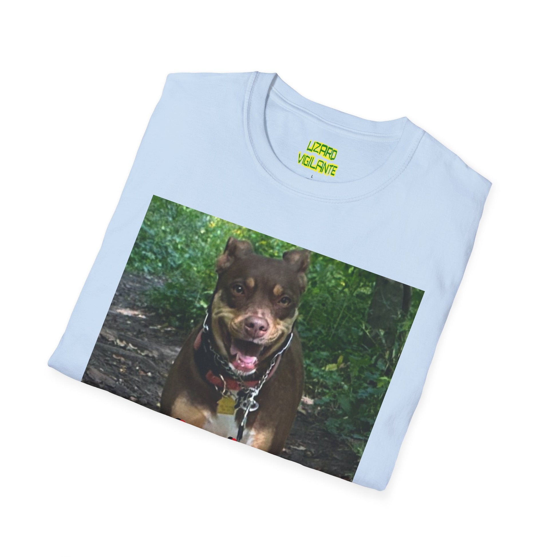 Who's A Happy Girl? Doggie Unisex Softstyle "Primo Rocks IV" T-Shirt - Lizard Vigilante