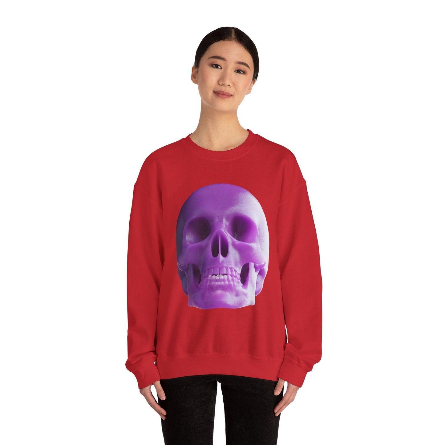 The Purple Skull of Glory Unisex Heavy Blend™ Crewneck Sweatshirt - Lizard Vigilante