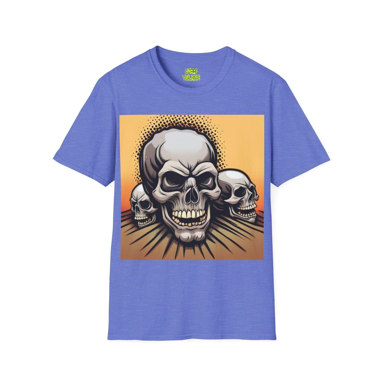 Gray Skulls Unisex Softstyle T-Shirt - Lizard Vigilante