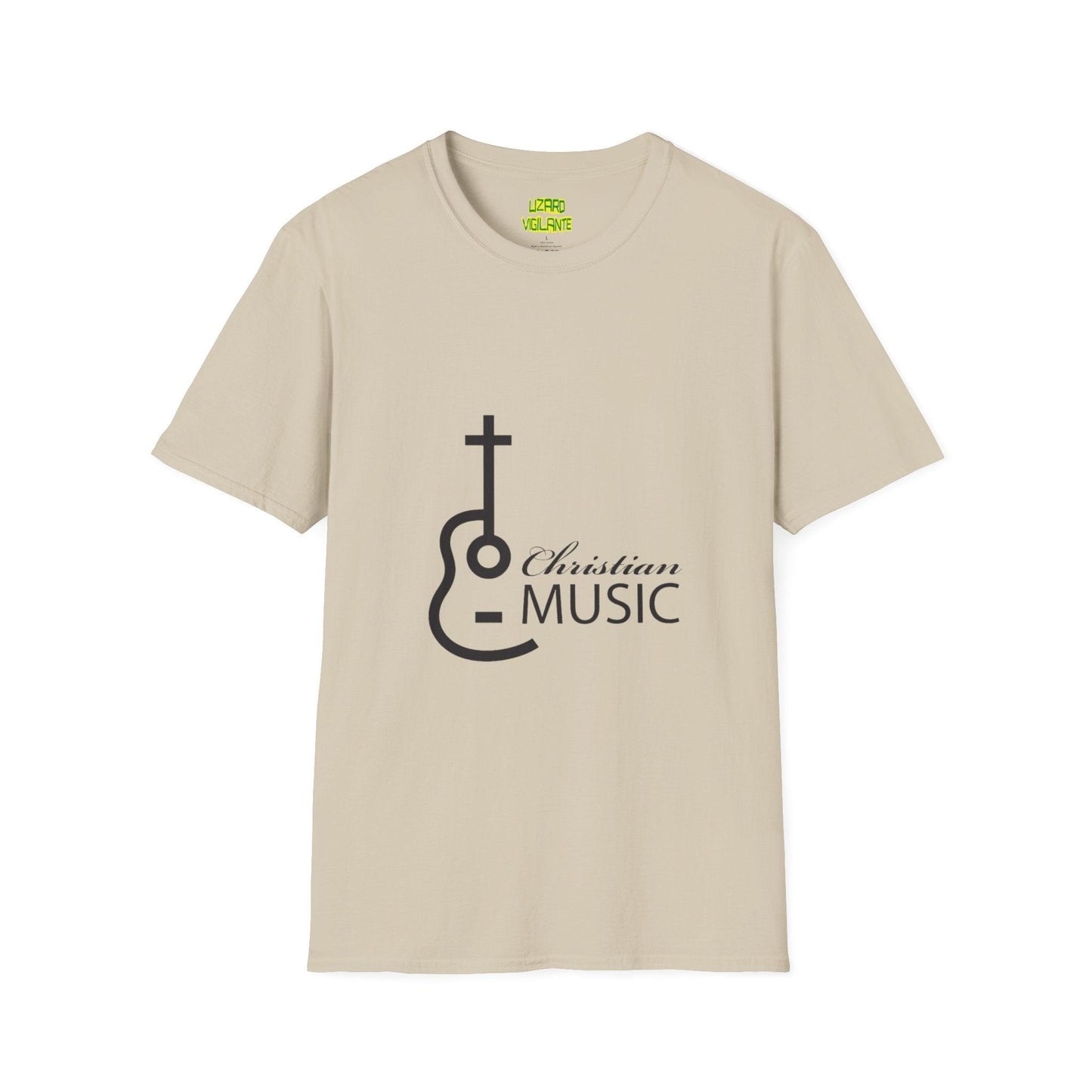 Christian Acoustic Cross Unisex Softstyle T-Shirt - Lizard Vigilante