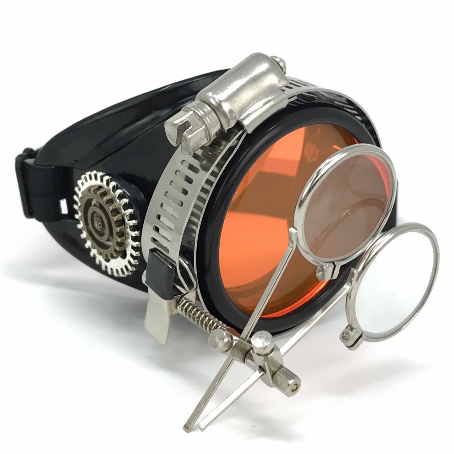 Pastel goth pirate eyepatch monocle Rave goggle with magnifying eye loupes