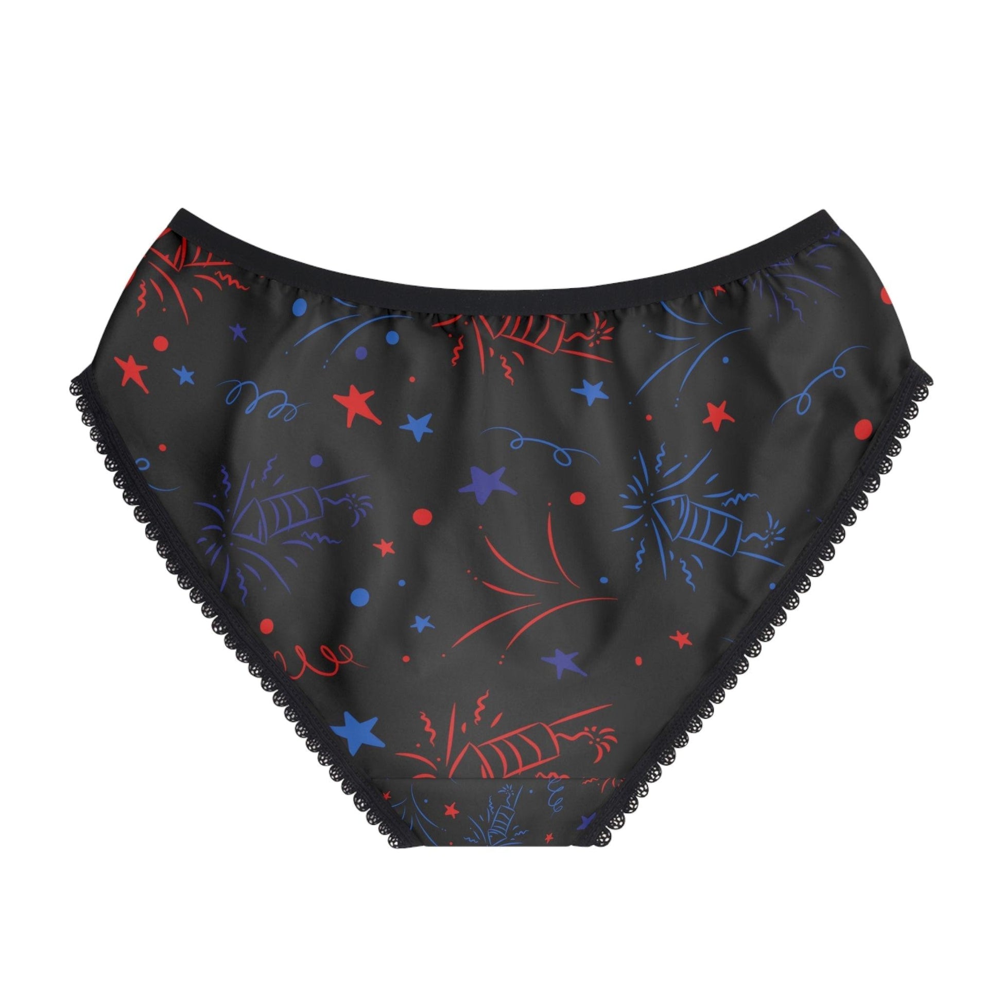 Fireworks Black Women's Briefs - Lizard Vigilante